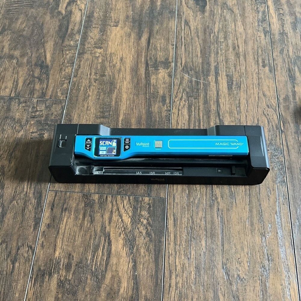 VuPoint Magic Wand Portable Scanner with Auto-Feed Dock Teal and Black No Cable